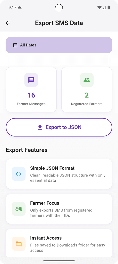 Export SMS Data
